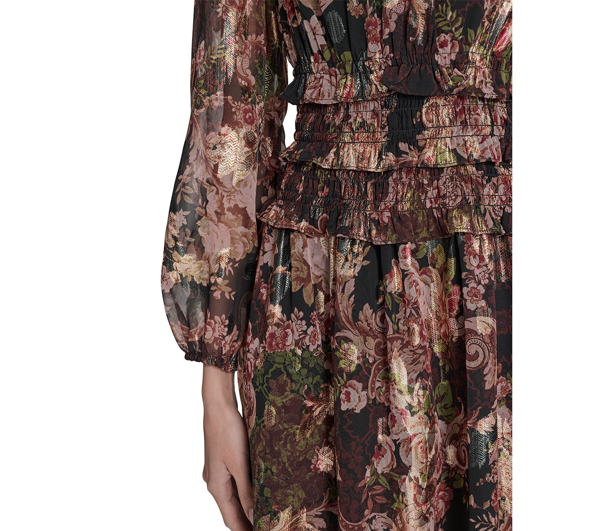 Eliza J Women's Petite Lurex Long Sleeves Dress In Multi