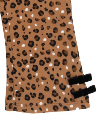 Baby Girl 2-Piece Cheetah Applique Sweatshirt with Flared Leggings Set