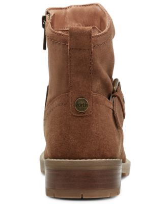 Women's Thrill Buckle Strap Ruched Booties