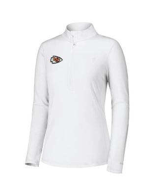 Women's White Kansas City Chiefs Sport Playa Vista IslandZone Quarter-Zip Jacket