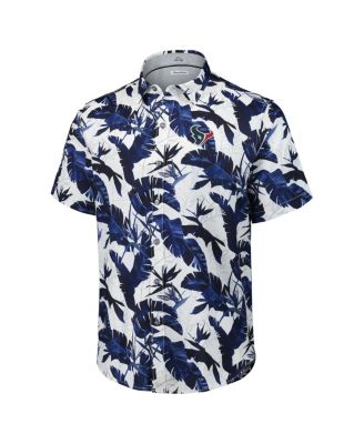 Men's Navy Houston Texans Sunnyvale Blooms Camp Button-Up Shirt