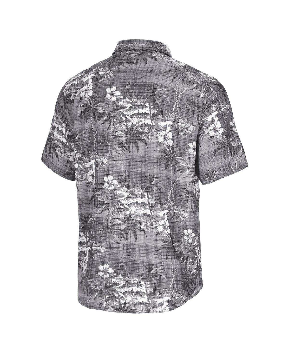 Tommy Bahama Men's Black Ohio State Buckeyes Coconut Point Isla Palmetta Camp Button-Up Shirt