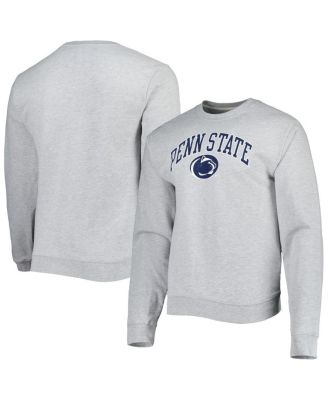 League Collegiate Wear - Men's Heather Gray Penn State Nittany Lions 1965 Arch Essential Lightweight Pullover Sweatshirt