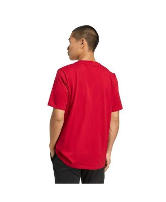 Men's Red Liverpool Three-Stripes Wordmark T-Shirt