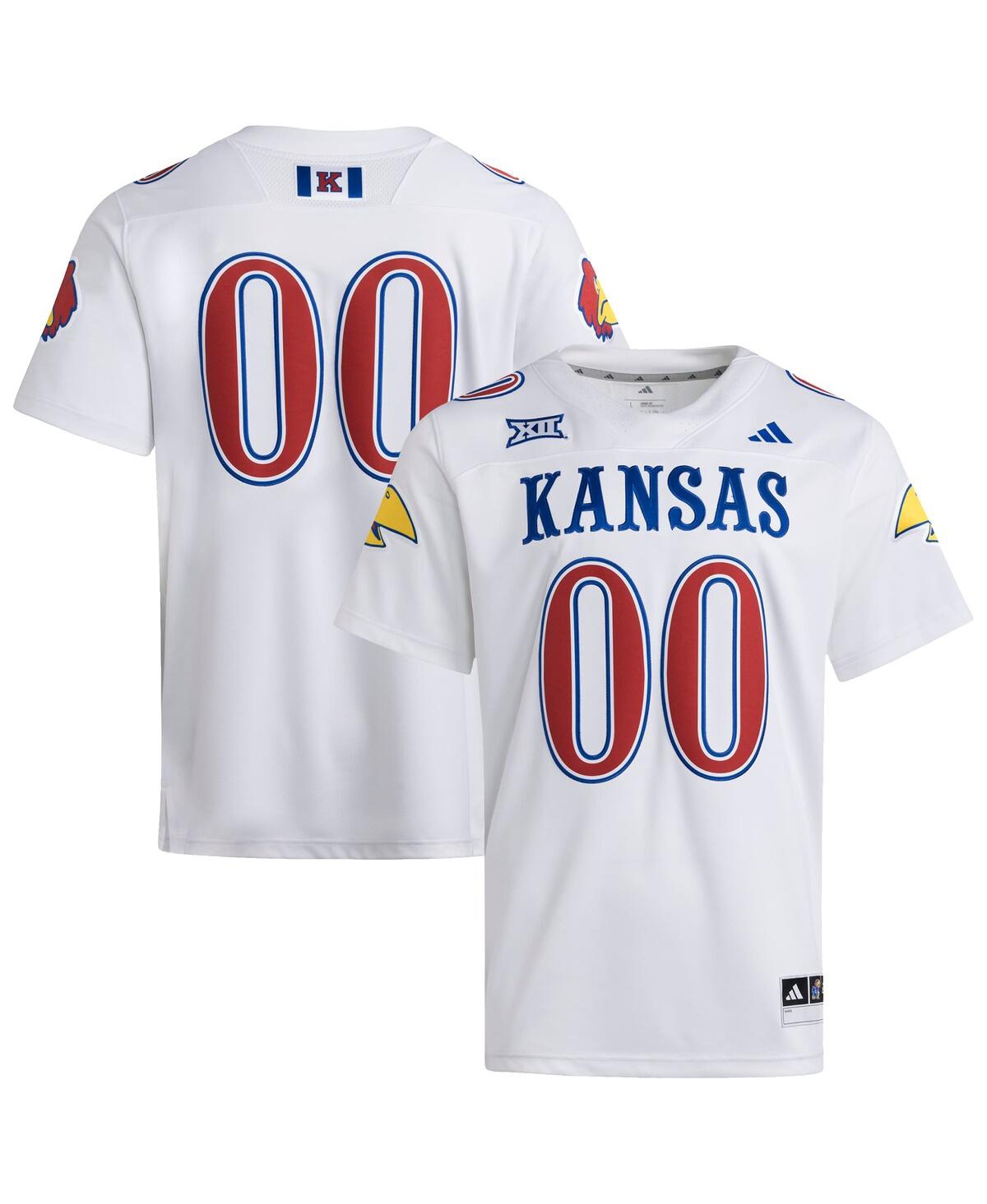 Adidas Men's 00 White Kansas Jayhawks Premier Strategy Jersey