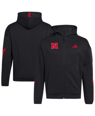 adidas - Men's Black Nebraska Huskers Z.N.E. Full-Zip Hoodie