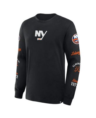 Men's Black New York Islanders Boxed In Legacy Long Sleeve T-Shirt
