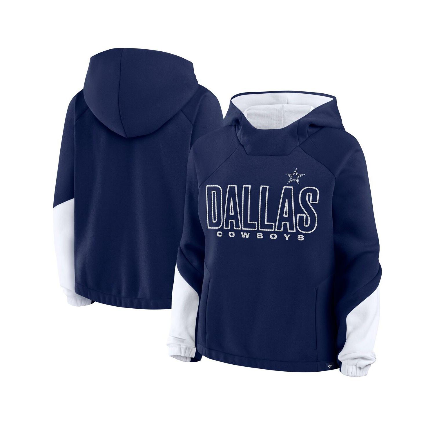 Women's Navy Dallas Cowboys Play Clock Bling Hoodie