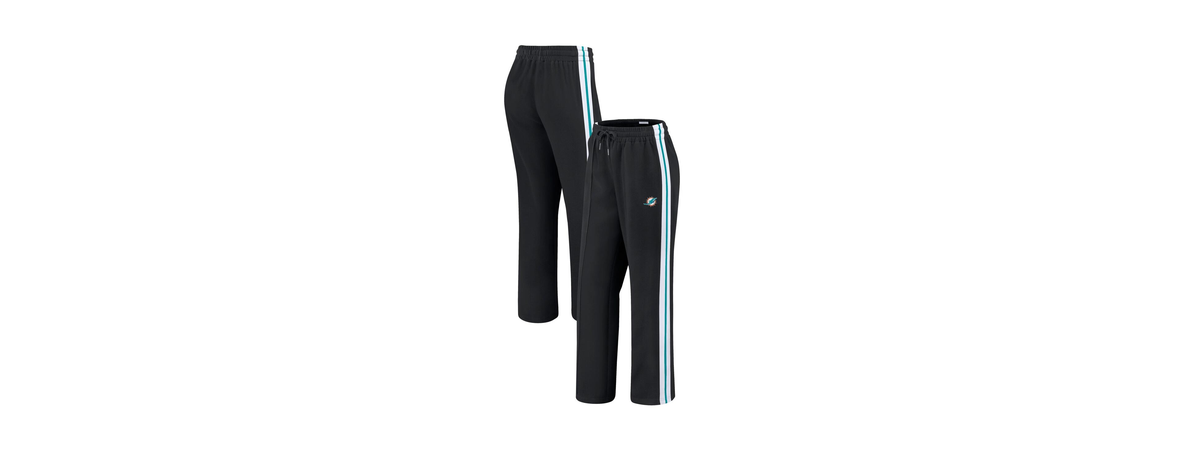 Wear by Erin Andrews Women's Black Miami Dolphins Color Block Straight Leg Pants