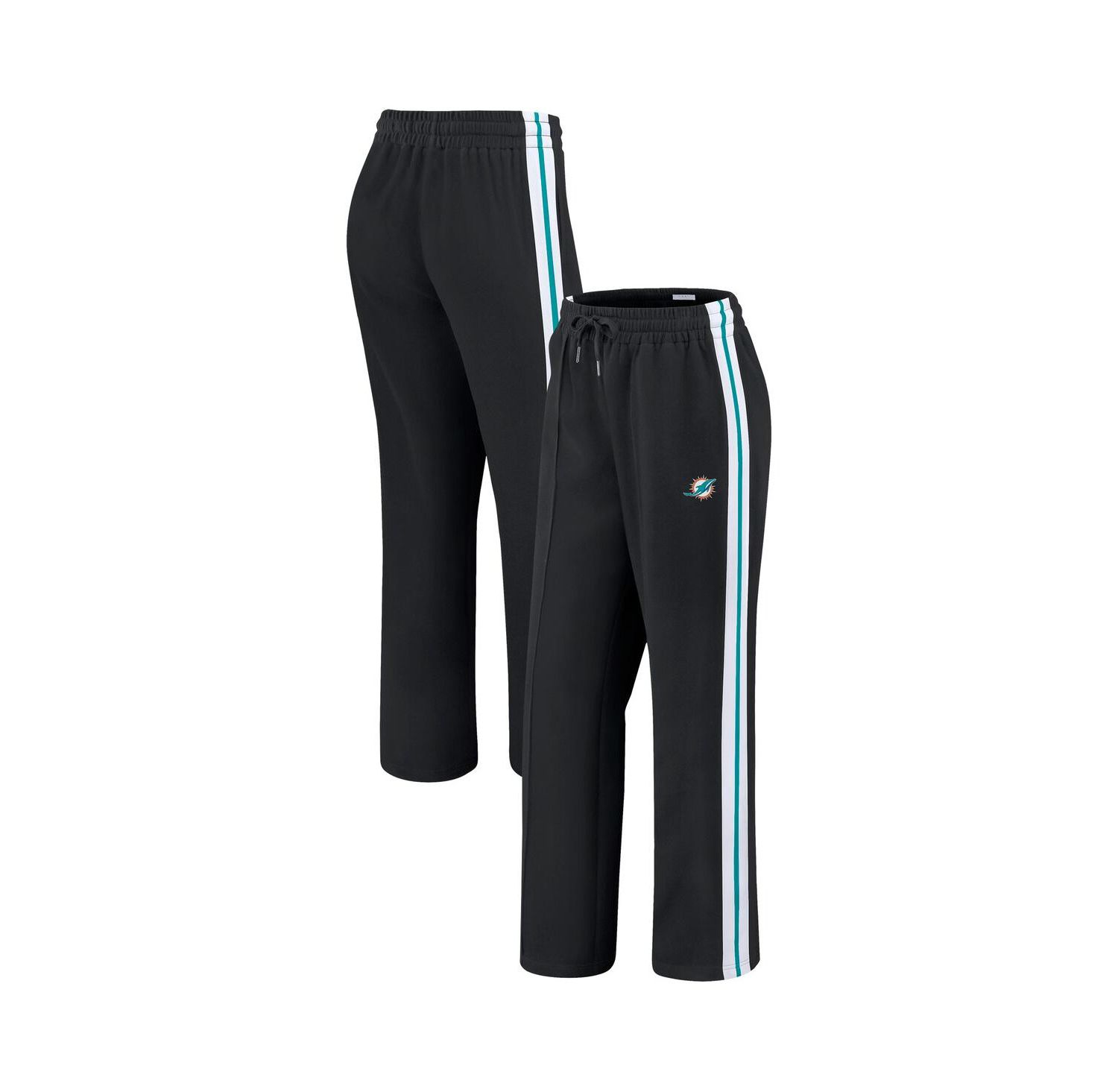 Women's Black Miami Dolphins Color Block Straight Leg Pants