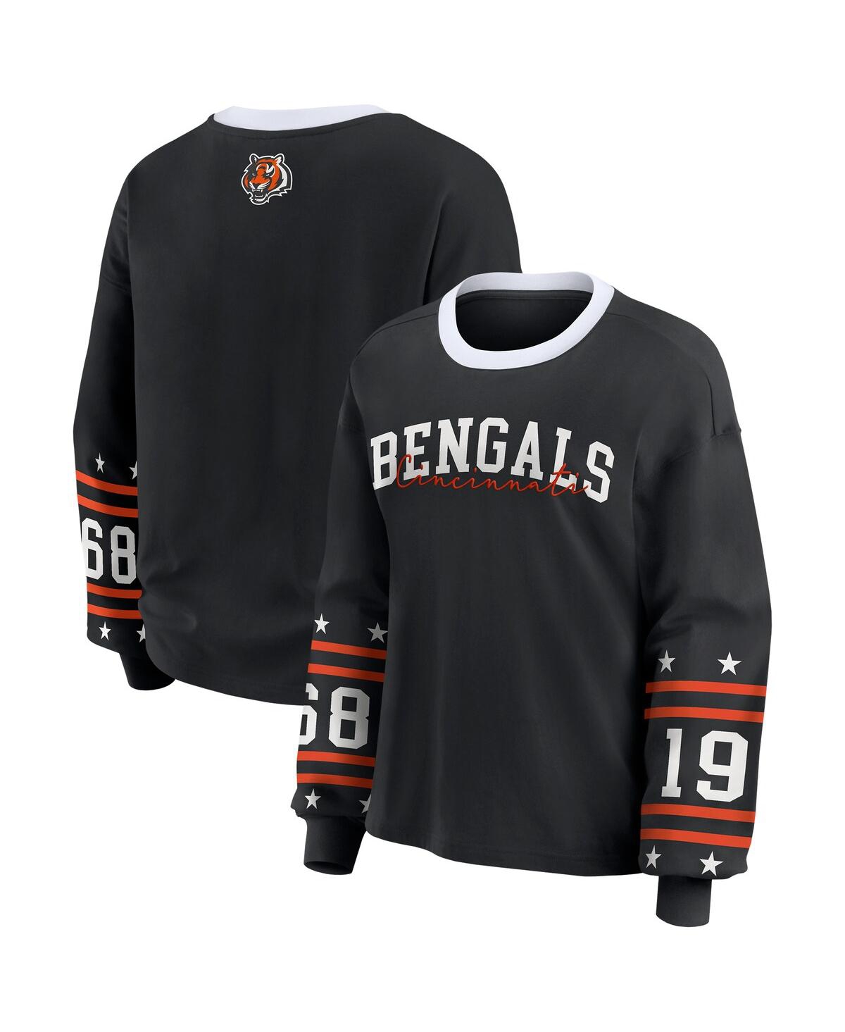Wear by Erin Andrews Women's Black Cincinnati Bengals Sport Long-Sleeve T-Shirt