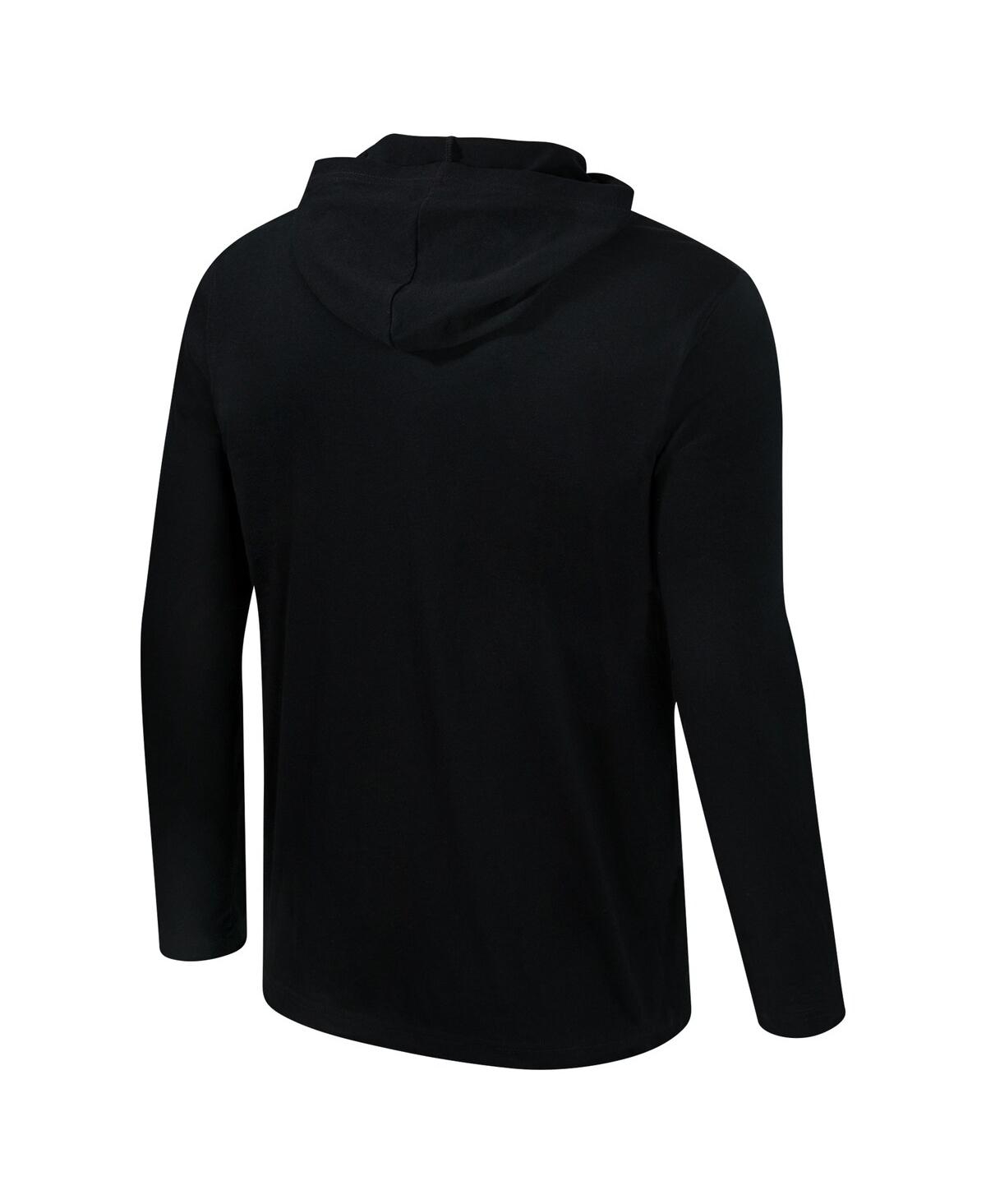 Colosseum Men's Black Clemson Tigers Color Pop Active Blend 2-hit Long Sleeve Hooded T-shirt In Black
