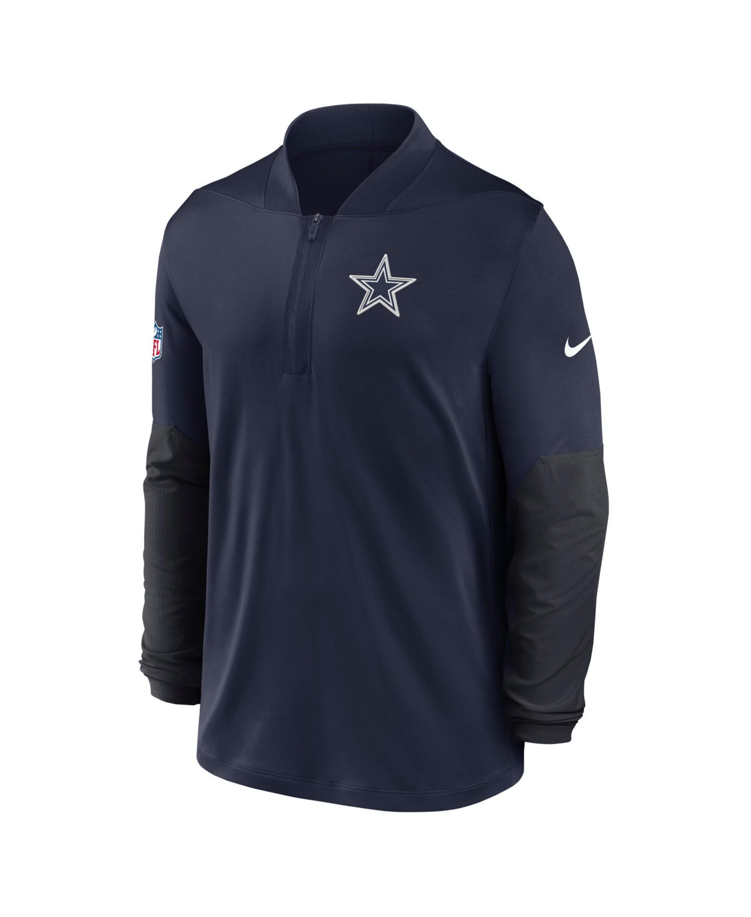 Men's Navy Dallas Cowboys Sideline Dri-FIT Half-Zip Pullover