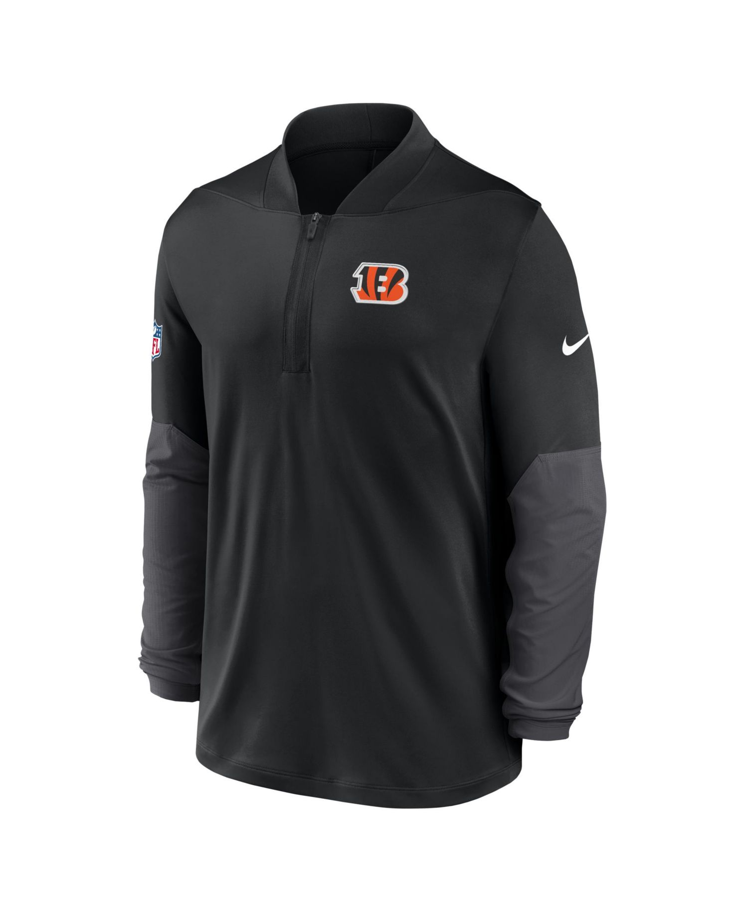 Men's Black Cincinnati Bengals Sideline Dri-FIT Half-Zip Pullover