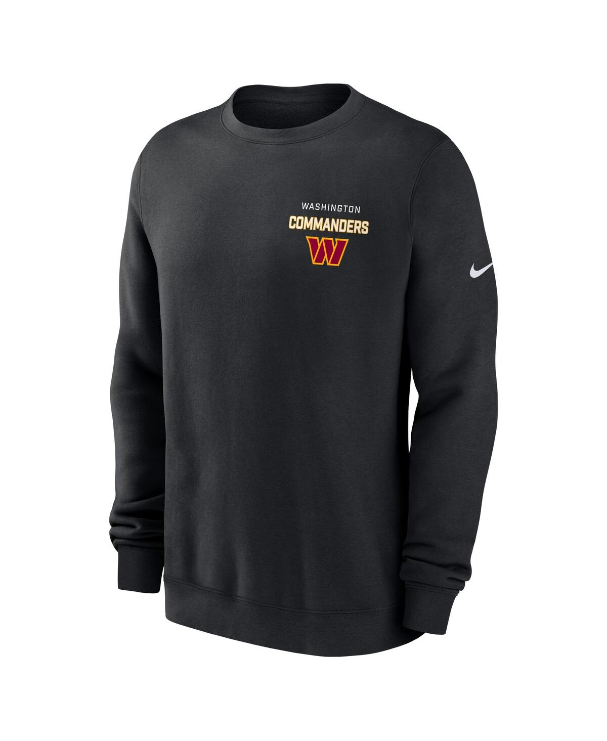 Nike Men's Black Washington Commanders Primetime Club Fleece Pullover Sweatshirt