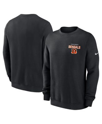 Nike - Men's Black Cincinnati Bengals Primetime Club Fleece Pullover Sweatshirt