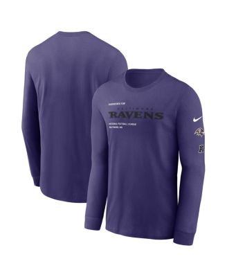 Nike - Men's Purple Baltimore Ravens Play to Win Essential Long Sleeve T-Shirt