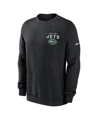 Men's Black New York Jets Primetime Club Fleece Pullover Sweatshirt