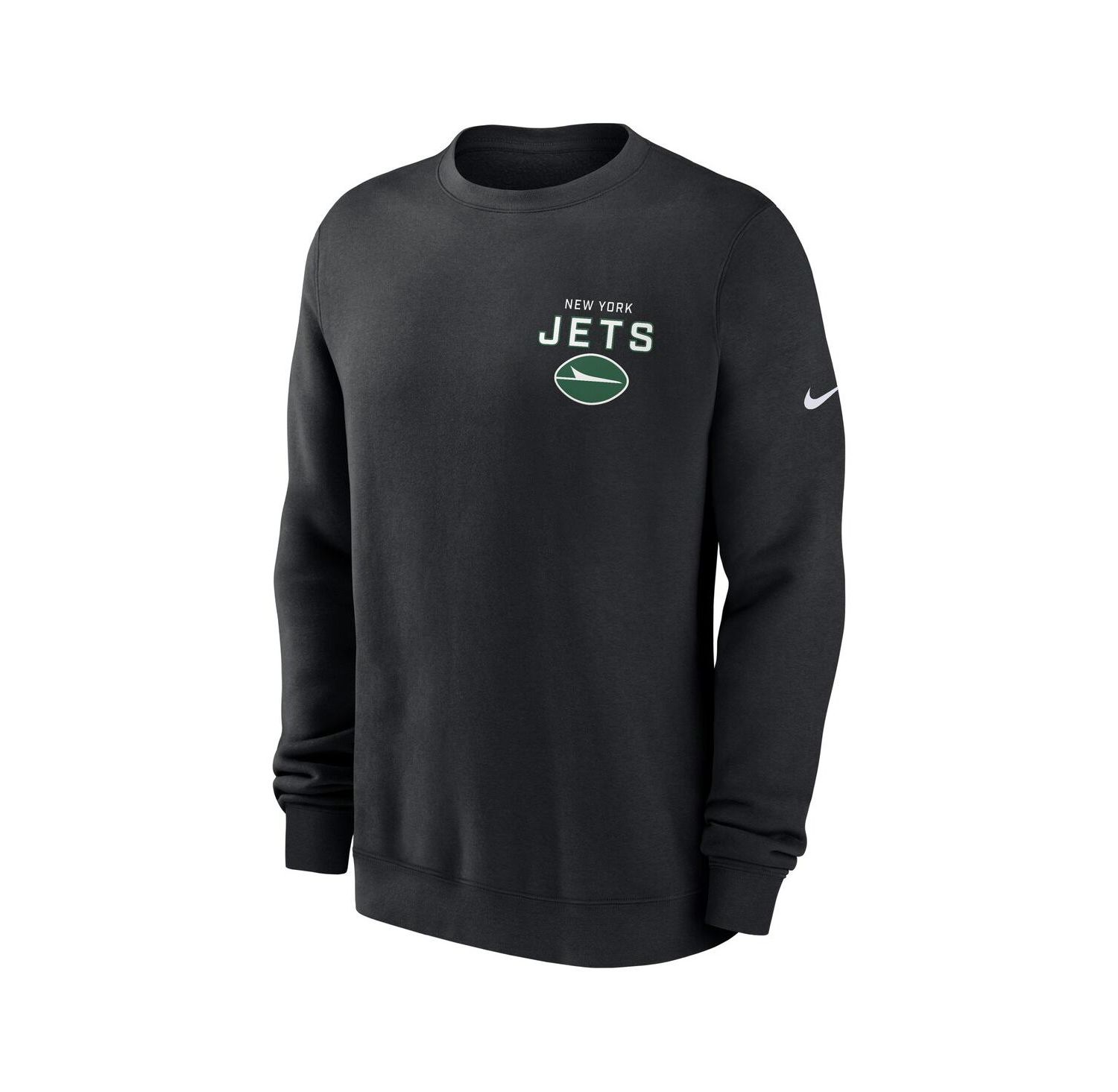 Men's Black New York Jets Primetime Club Fleece Pullover Sweatshirt