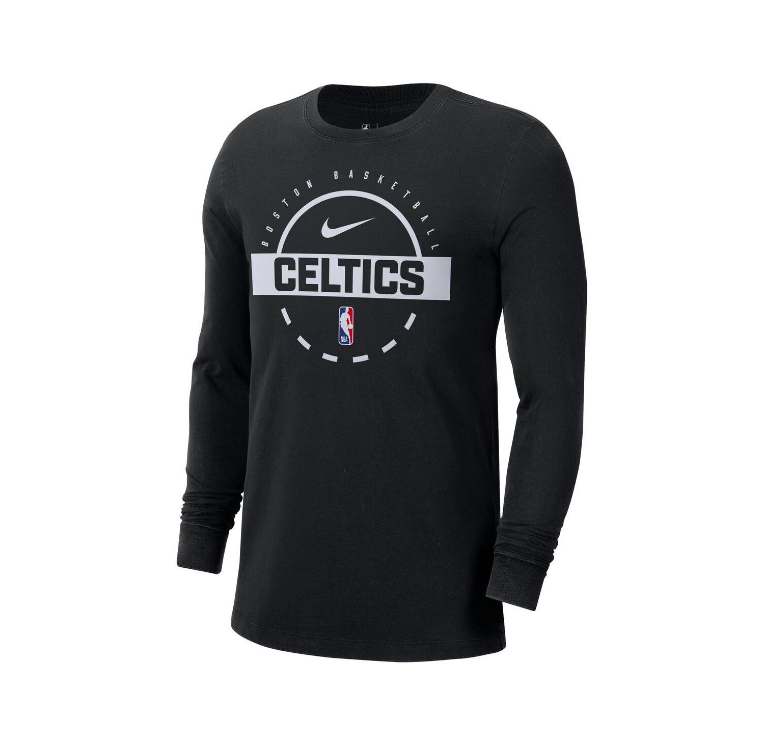 Men's Black Boston Celtics Authentic Long Sleeve Practice T-Shirt