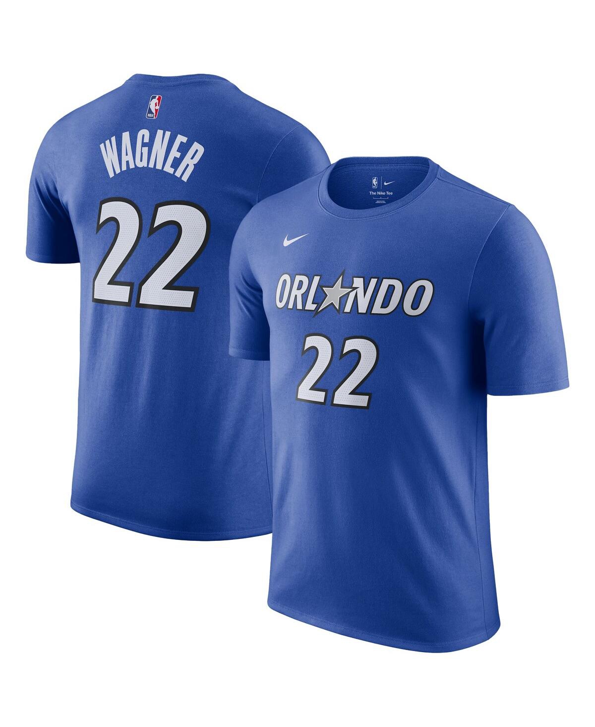 Nike Men's Franz Wagner Blue Orlando Magic Icon Edition Name Number T-Shirt