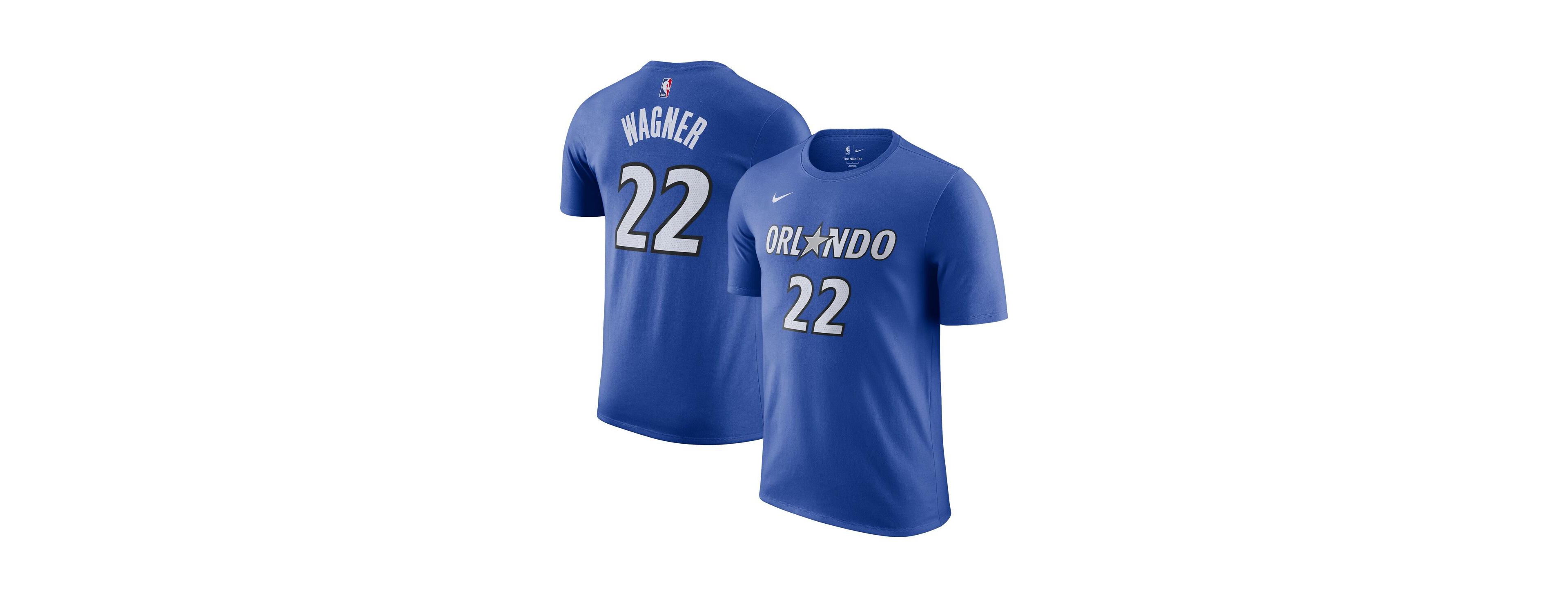 Nike Men's Franz Wagner Blue Orlando Magic Icon Edition Name Number T-Shirt