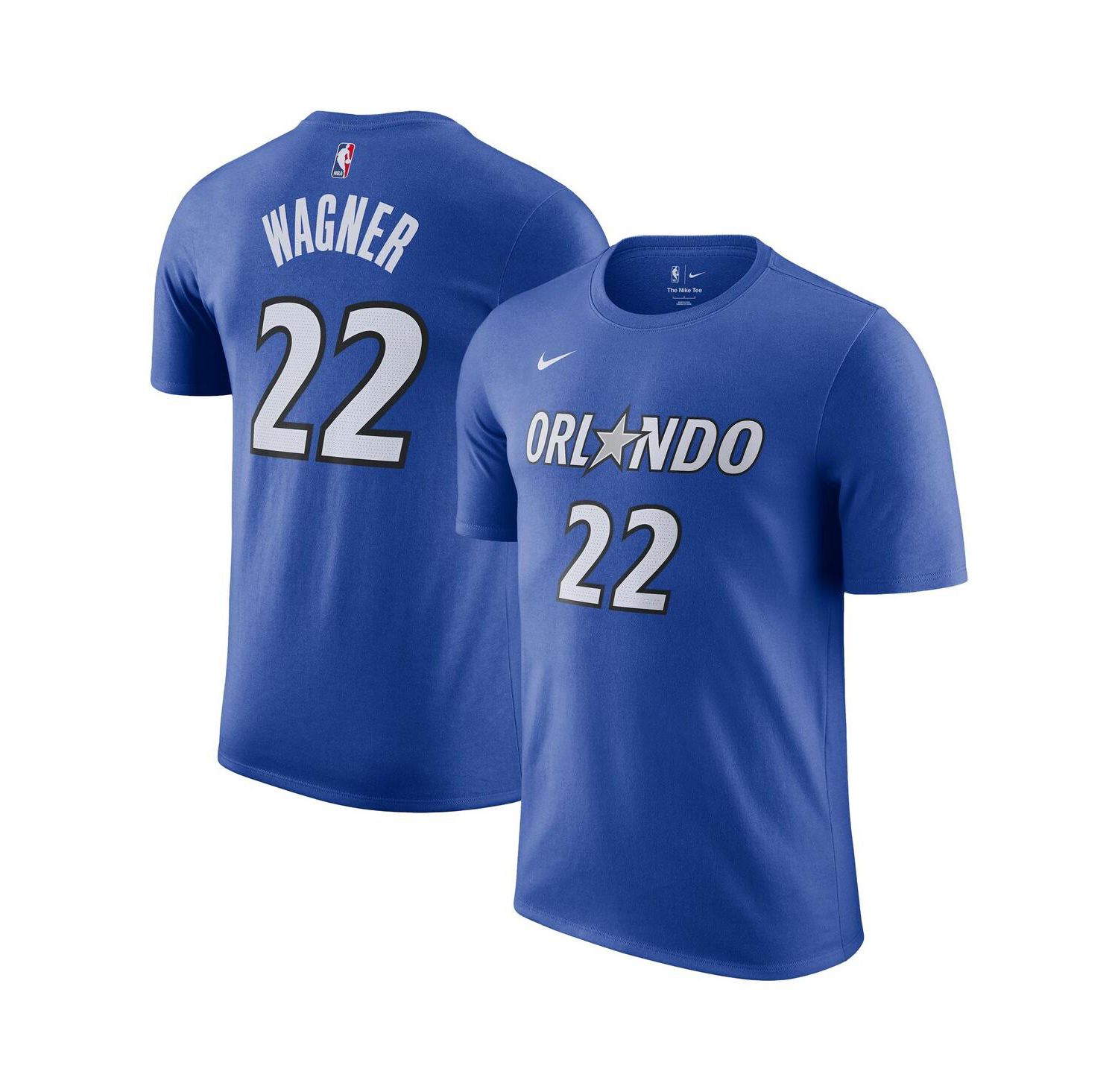 Men's Franz Wagner Blue Orlando Magic Icon Edition Name & Number T-Shirt