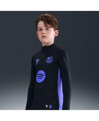 Nike - Big Boys and Girls Black Barcelona 2025/26 Strike Drill Quarter-Zip Long Sleeve Top