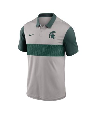 Men's Gray/Green Michigan State Spartans Vapor Performance Polo Shirt