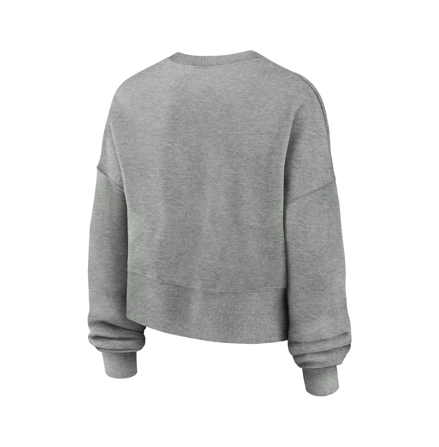 Женская толстовка Nike Heather Gray Ohio State Buckeyes Oversized Phoenix Arch Pullover — фото 3