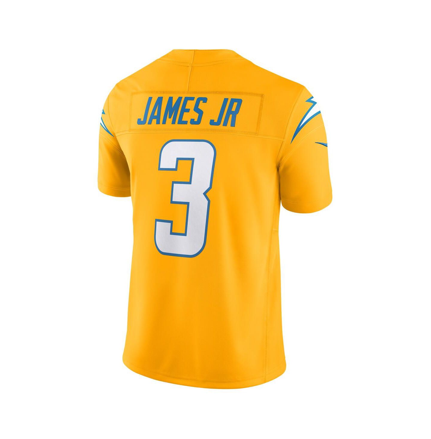 Мужской топ Nike Derwin James Jr. Gold Los Angeles Chargers Alternate Charger Power Vapor F.U.S.E. Limited Jersey — фото 3