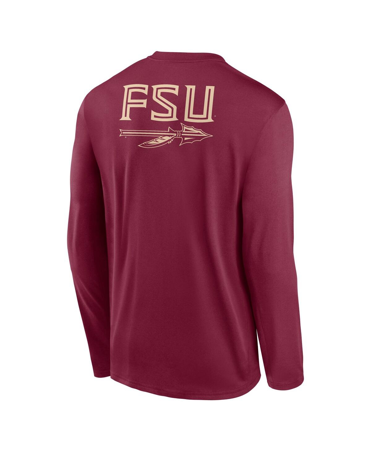 Nike Florida State Primetime Legend 2-hit  Men's Dri-fit College Long-sleeve T-shirt In Burgundy