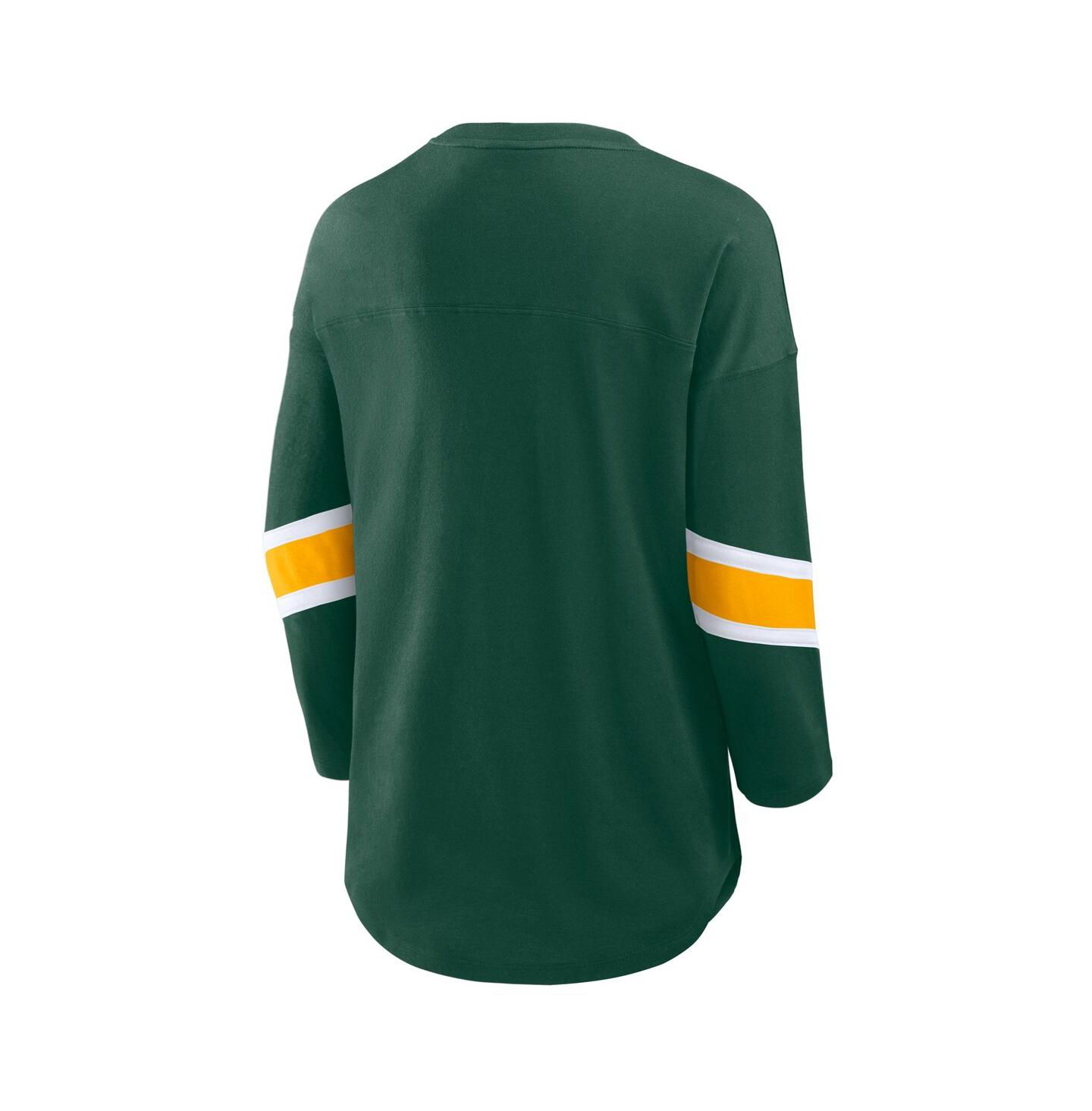 Женская футболка Fanatics Green Bay Packers Redzone 3/4-Sleeve — фото 2