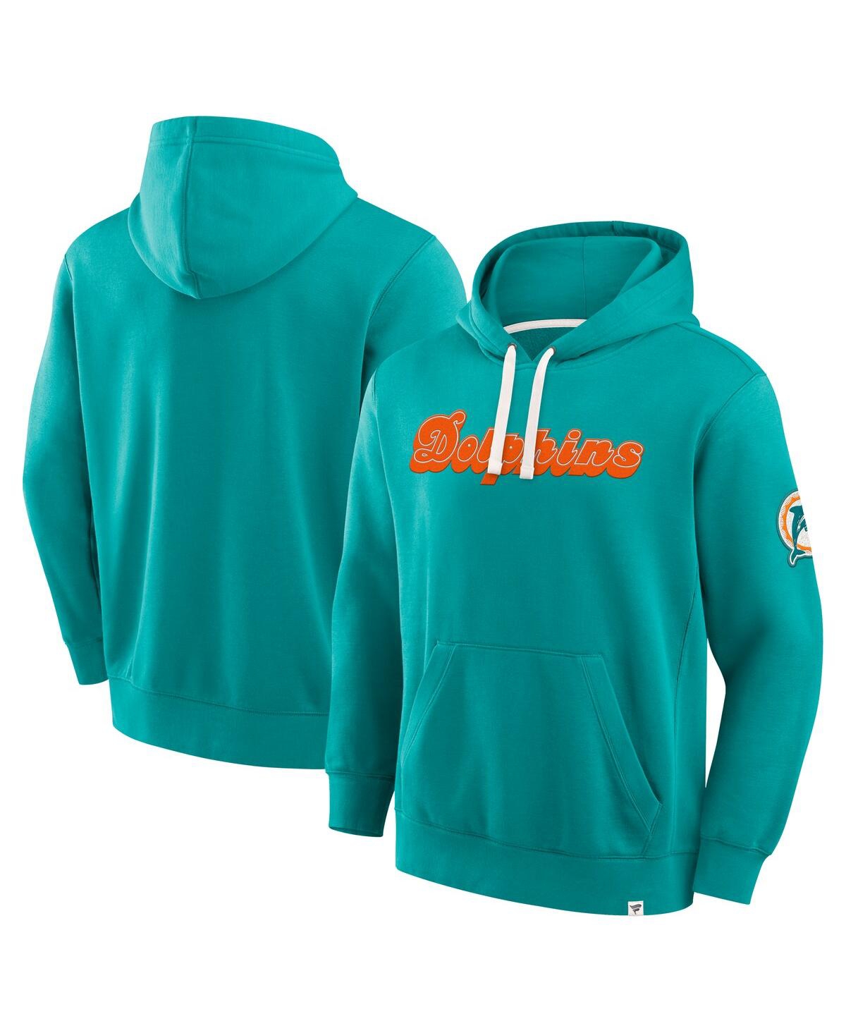 Fanatics Men's Aqua Miami Dolphins New Horizons Heritage Pullover Hoodie