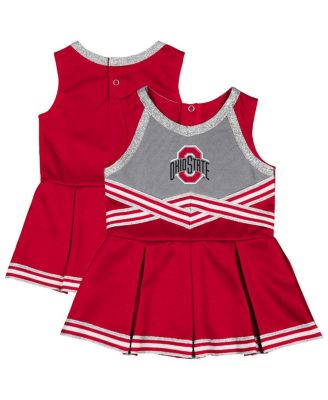 Colosseum - Girls Baby Boys and Girls Scarlet Ohio State Buckeyes Lollipop Park Cheer Dress