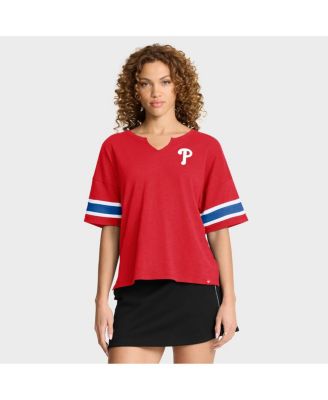 Fanatics - Women's Red Philadelphia Phillies Curl Route T-Shirt