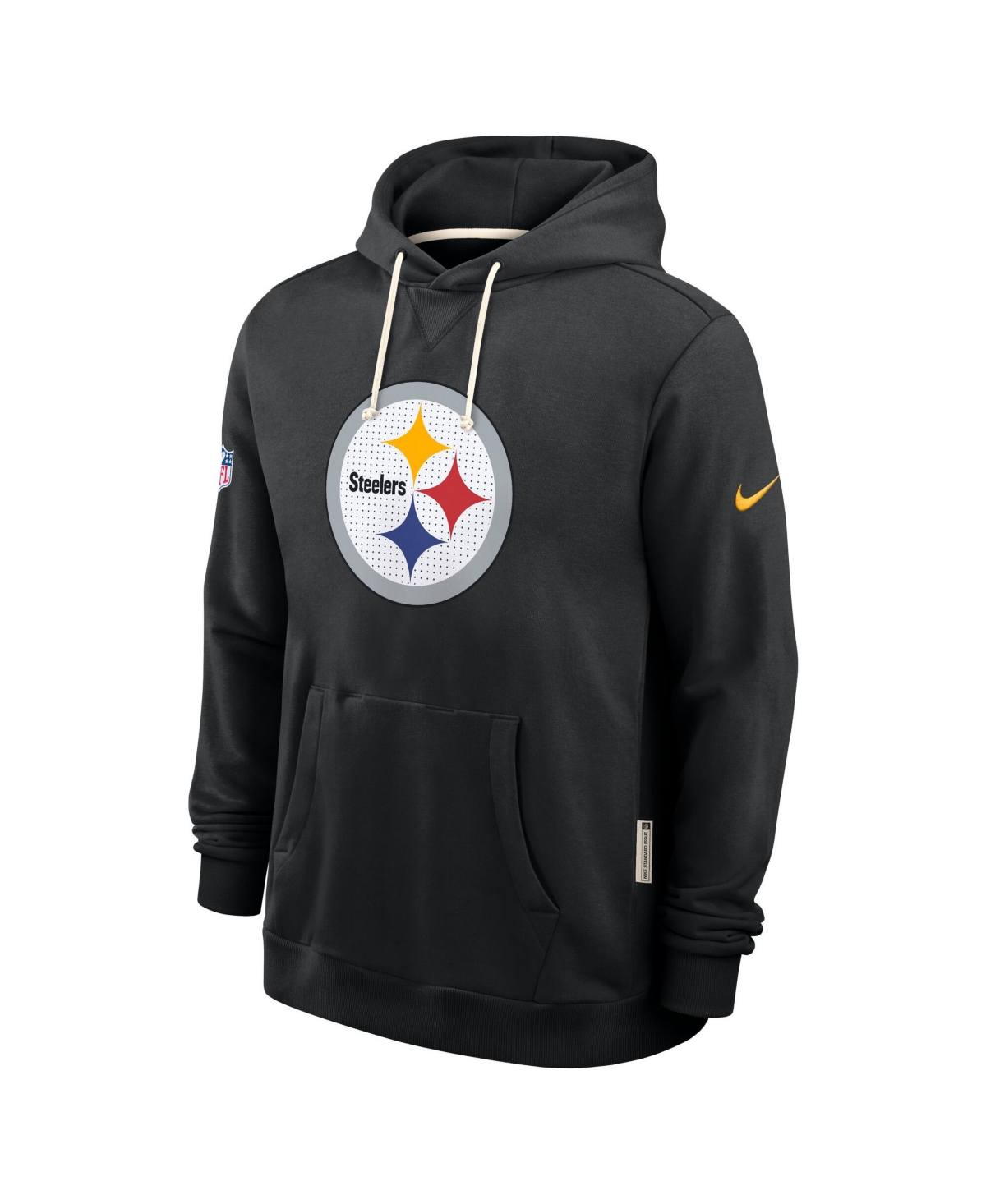 Nike Anthracite Pittsburgh Steelers Sideline Standard Issue Initial Home Dri-fit Hoodie In Black