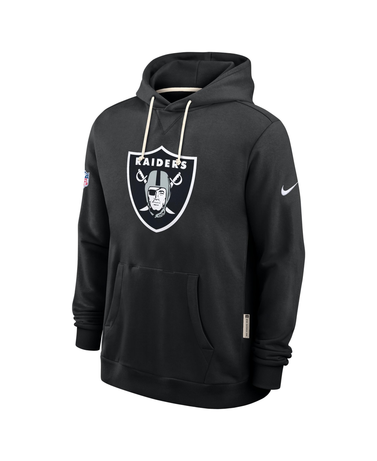 Nike Black Las Vegas Raiders Sideline Standard Issue Initial Home Dri-fit Hoodie In Black