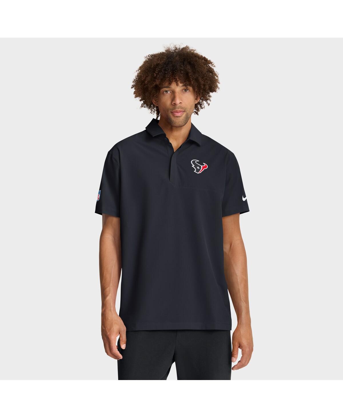 Nike Men's Navy Houston Texans Sideline City Pride Woven Performance Polo Shirt