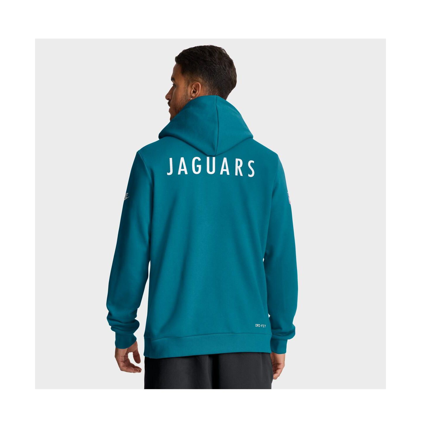 Мужское худи Nike Teal Jacksonville Jaguars Sideline Standard Issue Alt 2 Dri-FIT — фото 2