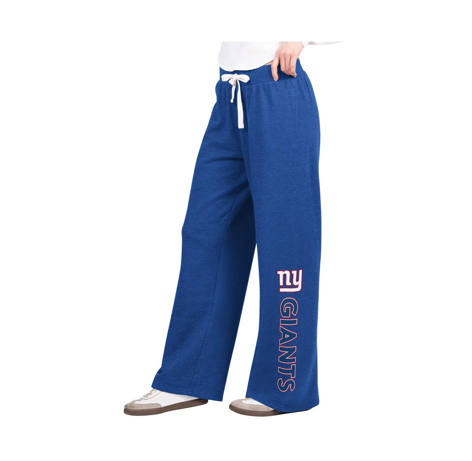 Women's Royal New York Giants Field Wide Leg Sweatpants