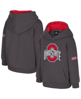 Colosseum - Toddler Charcoal Ohio State Buckeyes Big Logo Volume Fleece Pullover Hoodie