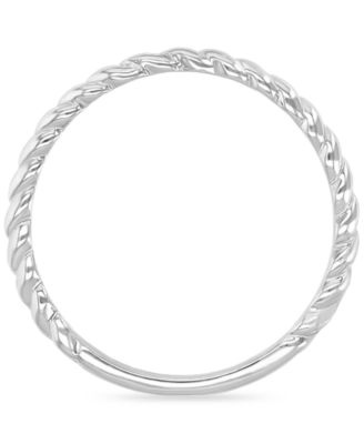 Diamond (0.129 ct. t.w.) and Blue Sapphire (0.592 ct. t.w.) Ring in Sterling Silver