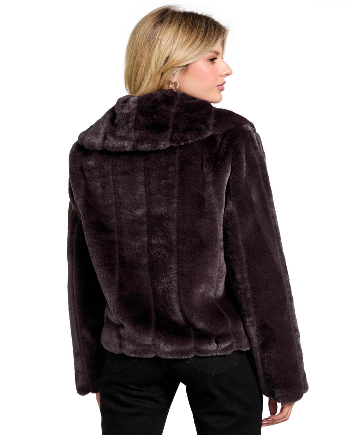 Guess Women's Sophy Faux-fur Jacket In Brown