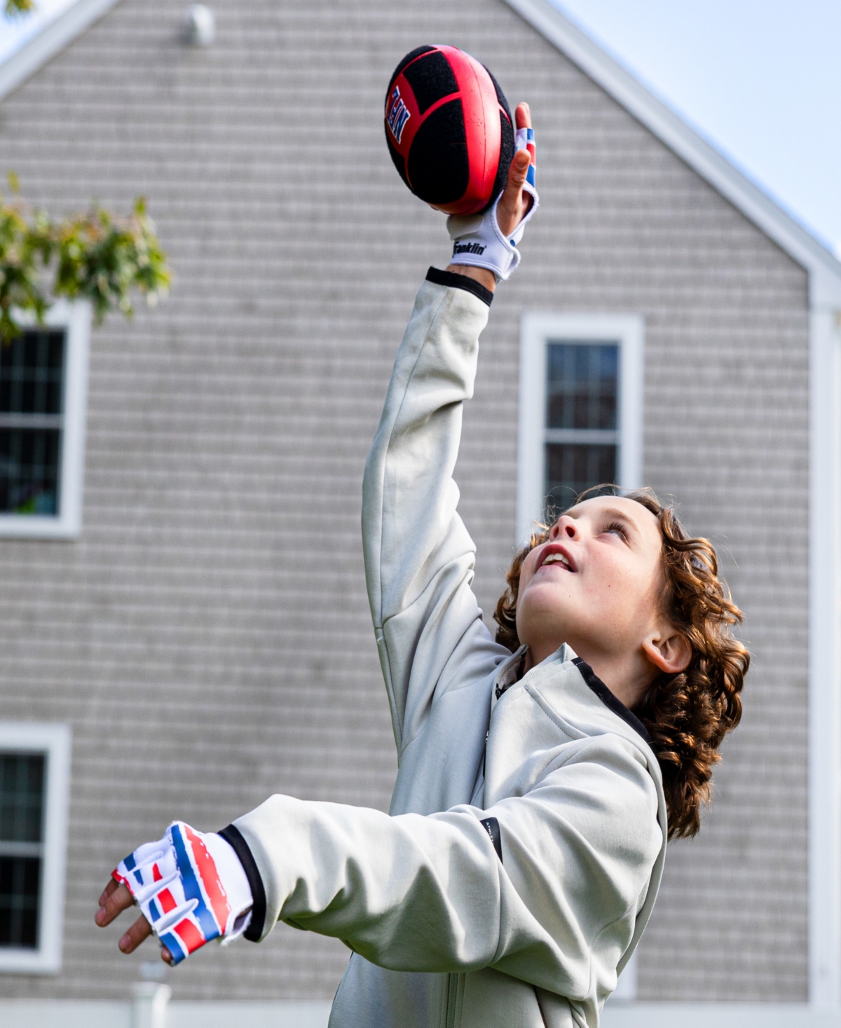 Franklin Sports Nfl Sticky Fingers Football and Receiver Gloves Set