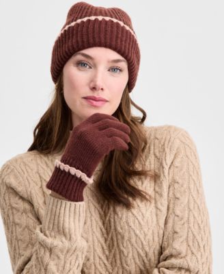 Ribbed Beanie & Gloves Boxed Set, Macy's Exclusive