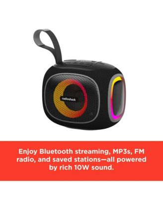 10W Mini Bluetooth Portable Speaker IPX5 Splashproof With FM Radio Black and Gray
