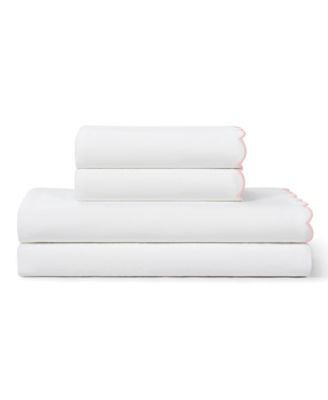Scallop 300-Thread Count Cotton 4-Pc. Sheet Set, Full