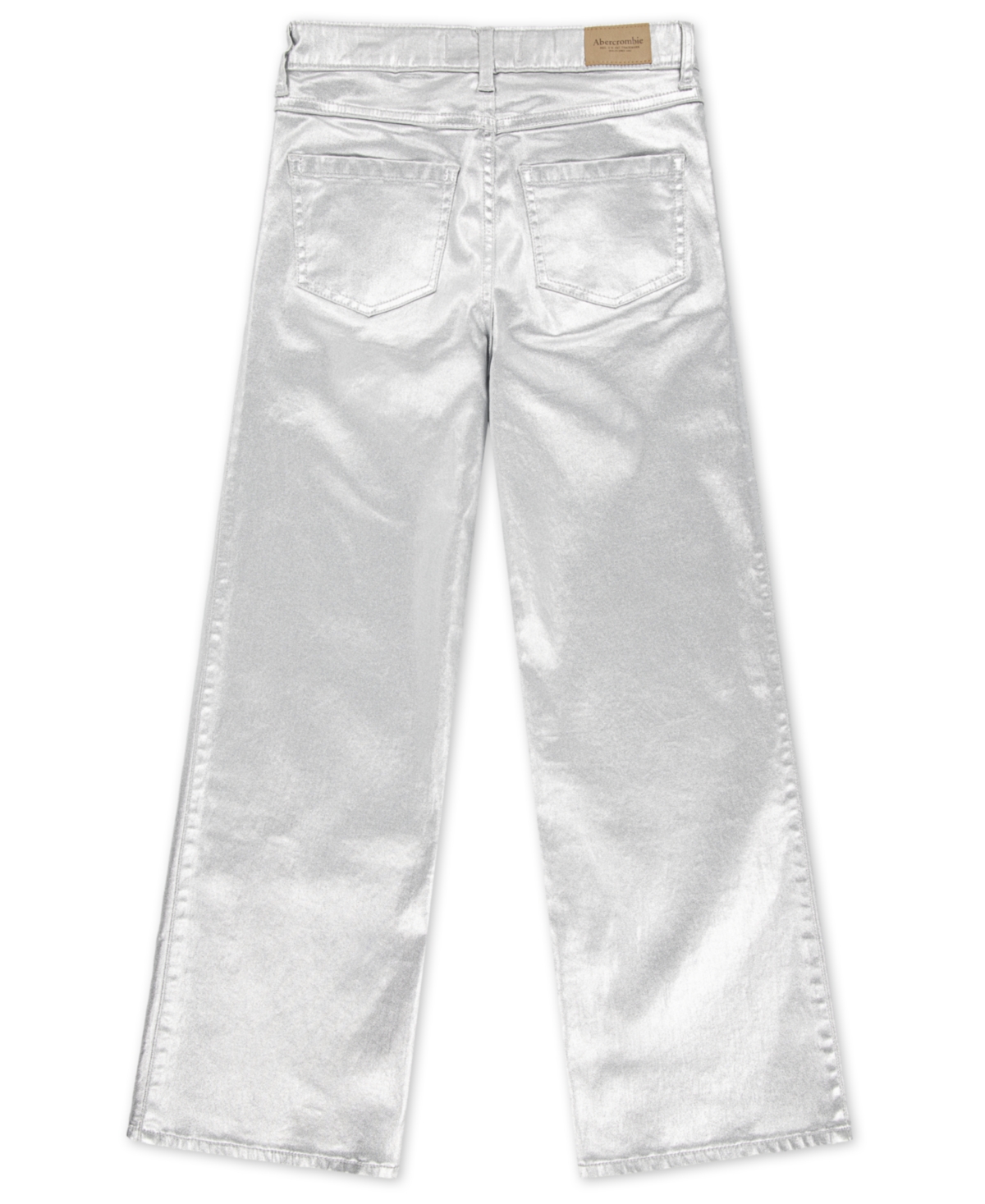 Abercrombie Girls Shine High Rise Wide Leg Jeans In Neutral