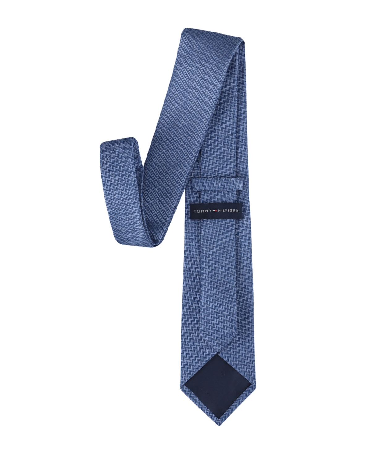 Tommy Hilfiger Men's Hazel Herringbone Solid Tie In Blue